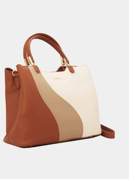 Tom & Eva Swirl Mini Tote Bag in Tan Beige Cream