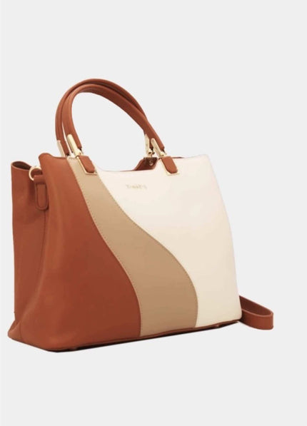 Tom & Eva Swirl Mini Tote Bag in Tan Beige Cream