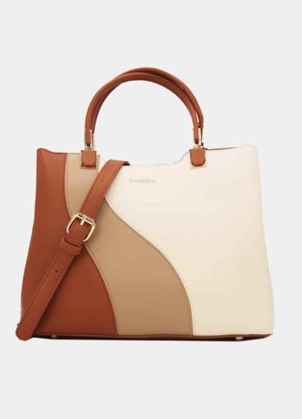 Tom & Eva Swirl Mini Tote Bag in Tan Beige Cream
