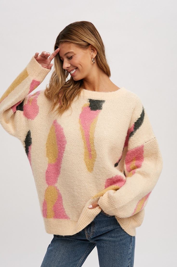 Multi coloured knit jumper sale