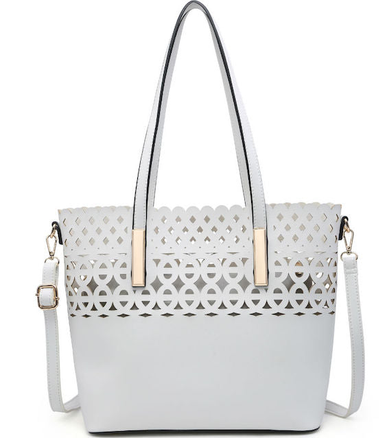 Cut-Out Style-Cream-Double Bag-DJV-Boutique