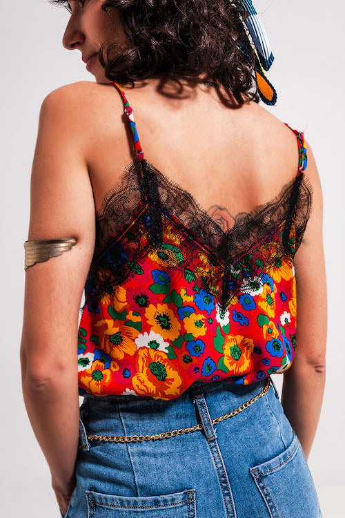 Q2 Bold Floral Print Cami_DJV_Boutique