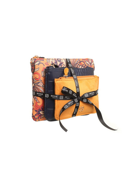 Trio_make-up_bag set_yellow_DJV_Boutique