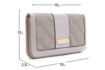 Bessie Padded Zip Around Purse/Wallet in Wine